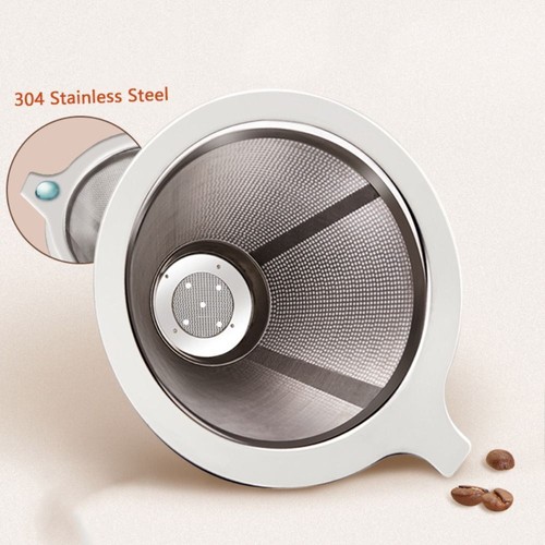 Double Layer Mesh Coffee Dripper Strainer Stainless Steel Coffee Funnel Filter - Picture 6 of 14