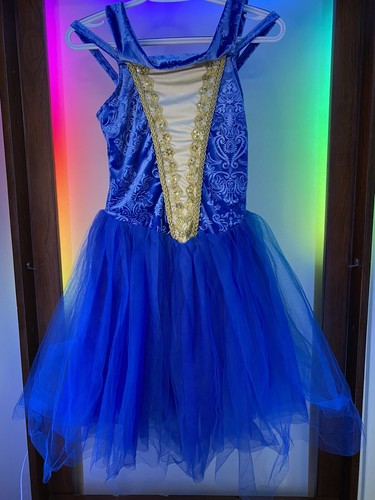 Weissman Princess Dress/Play Tutu Blue/Gold Girls Size LC