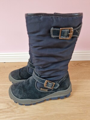 Bama Winterstiefel Winterschuhe gefüttert 28 blau warm Echtleder +TEX
