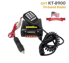 QYT KT8900R 25W Tri-Band 2 Way Radio 136~174&240-260&400~480MHz Radio Tranceiver