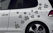 Aufkleber AUTO CAR TATTOO Tribal  Aufkleber SET 28x Blumen Blüten Dekor 30