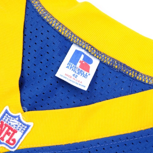 Rare Vintage RUSSELL ATHLETIC Isaac Bruce Los Angeles Rams Jersey 90s Blue SZ 42 - Picture 6 of 10