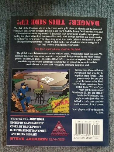 GURPS Warehouse 23 RPG Roleplaying Game Supplement SJG Steve Jackson Games 6523 - Picture 2 of 2