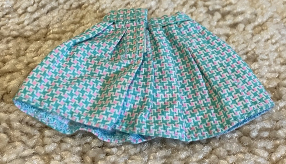 VTG Barbie Skipper Courtney doll mini skirt tweed check 1995 Phone Fun 14314 new