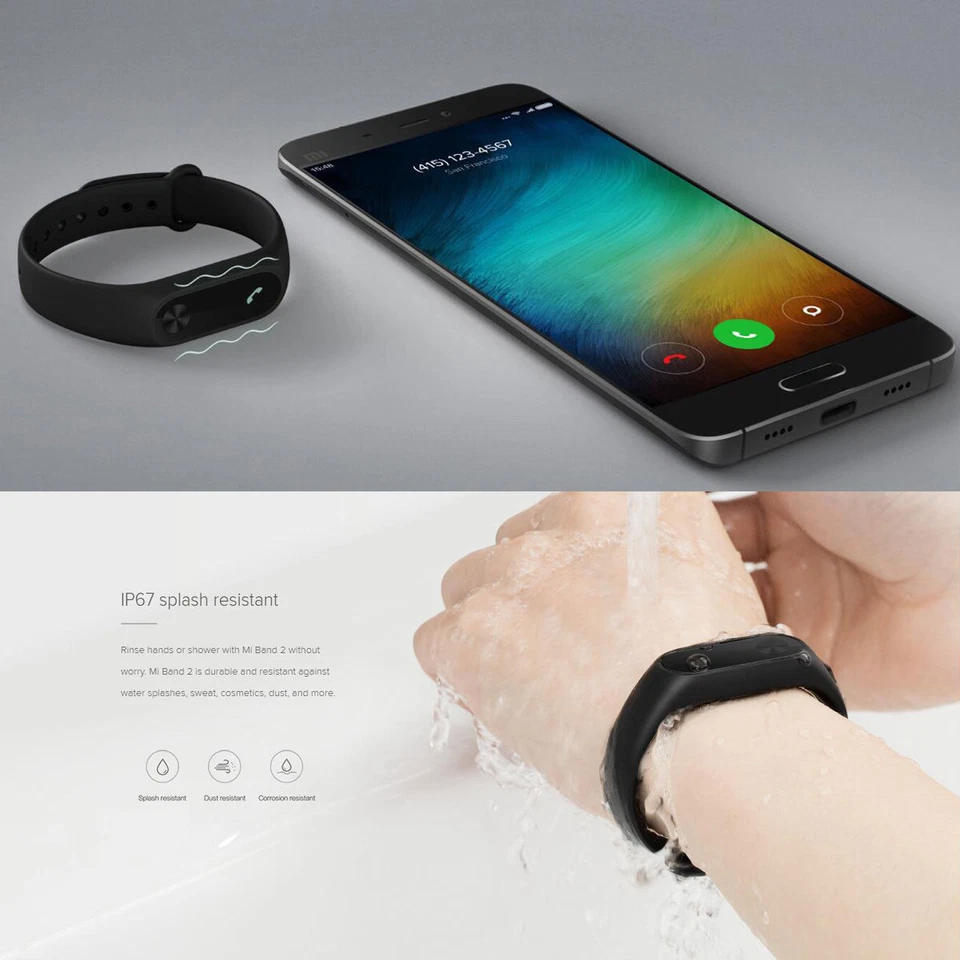 XIAOMI MI 2 SMART WATCH AND HEART RATE MONITOR - BLACK - NEW SEALED - Image 2 of 4