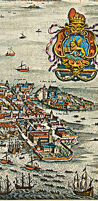 1636 Venice Italy Map Vintage Historic Wall Poster Home Office
