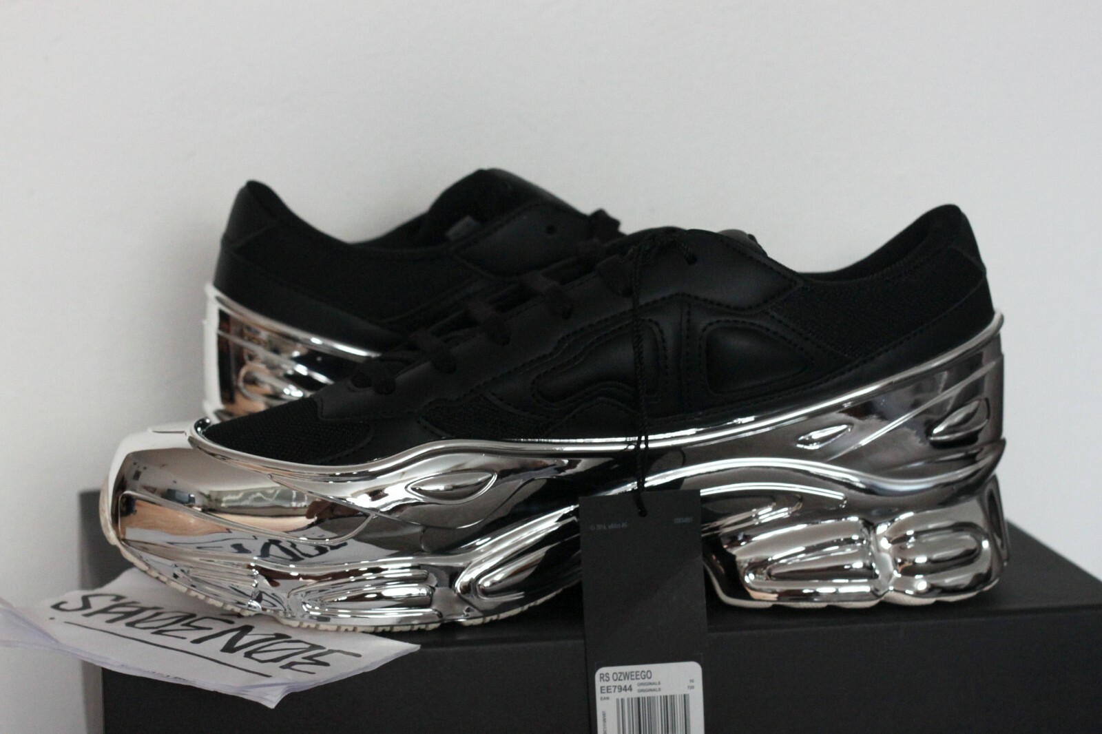 raf simons ozweego black silver