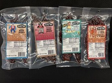 The Jerky Hut Beef Jerky VARIETY PACK - 4oz Bags - 4 Flavors - Made In USA