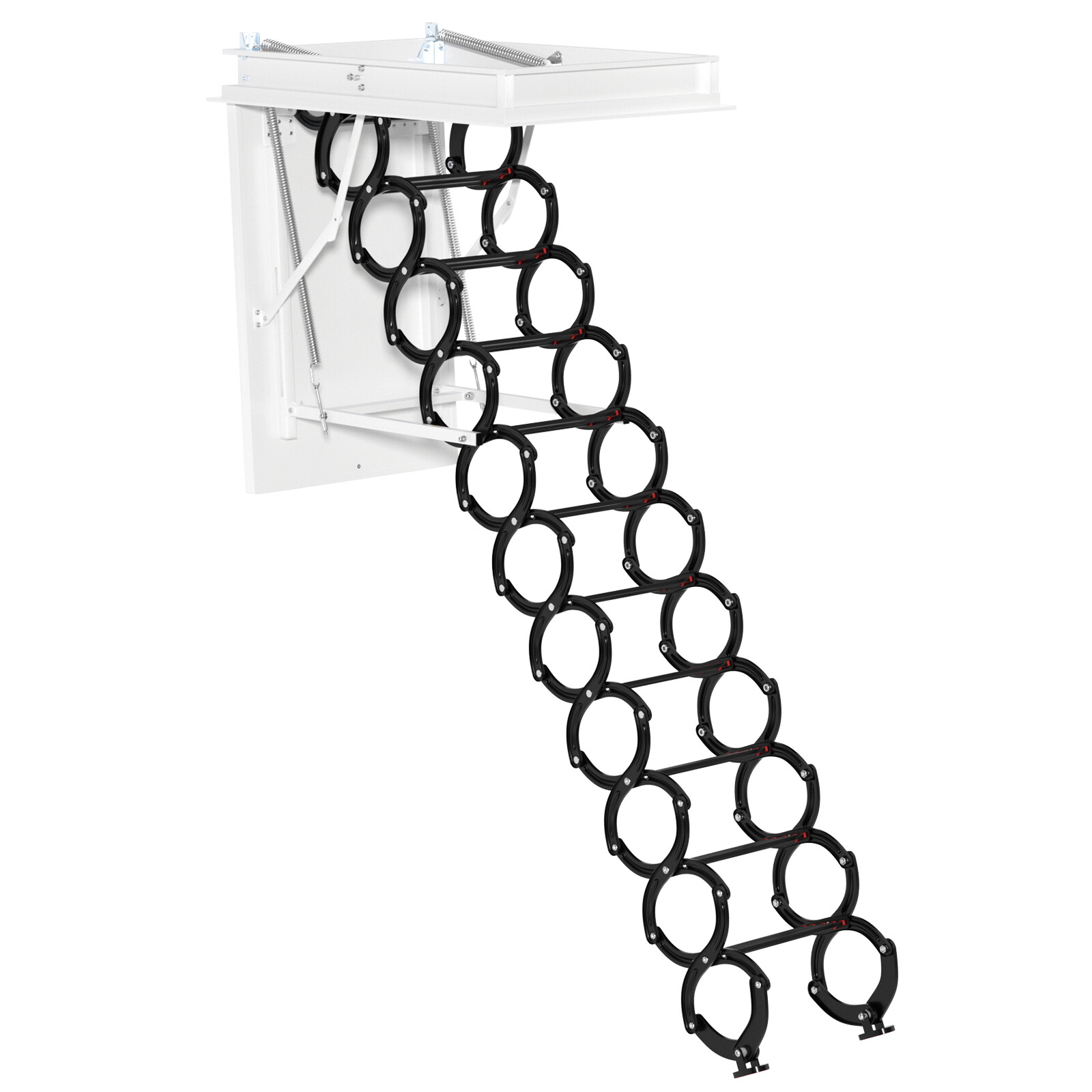 Upgraded 11 Steps 3m Loft Wall Folding Pulldown Attic Ceiling Ladder 39.4*27.6