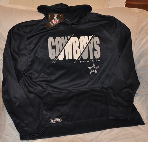 Dallas Cowboys hoodie sweatshirt men's 2XL New Era Combine Authentic NWT blue