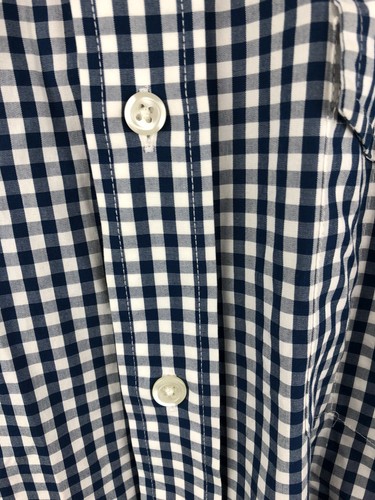 Duluth Trading Co Shirt Mens Button Up SZL Tall Blue Checked Long Sleeves A27 - Picture 3 of 4