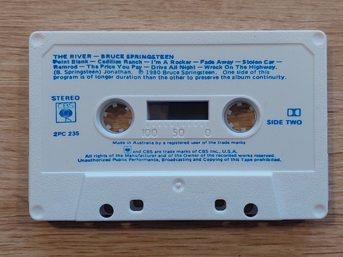 BRUCE SPRINGSTEEN - THE RIVER CASSETTE TAPE 1980 CBS 2PC 235 - Picture 3 of 7