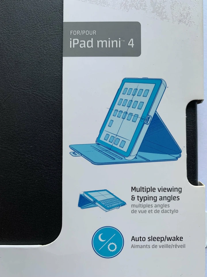 Speck Stylefolio Tablet Black Case iPad Mini 4 Drop Tested Multiple Viewing Typi - Image 2 of 4