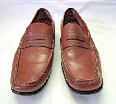 Men's Alfani Cameron Light Brown Leather Upper and Lining Penny Loafers  size 10M - Main Image
