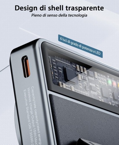KPON Powerbank Magsafe per iPhone e Apple Watch, Power Bank magnetico - Foto 5 di 5