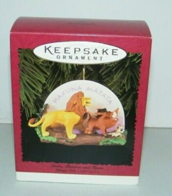 Hallmark Keepsake 1995 Walt Disneys The Lion King Simba,Pumbaa & Timon Ornament 