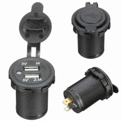 12V Dual USB Car  Socket Splitter Charger Power Adapter Outlet