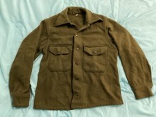 VTG US Army Military 1968 Olive Green Wool Field Shirt OG-108 Men's S  No tags