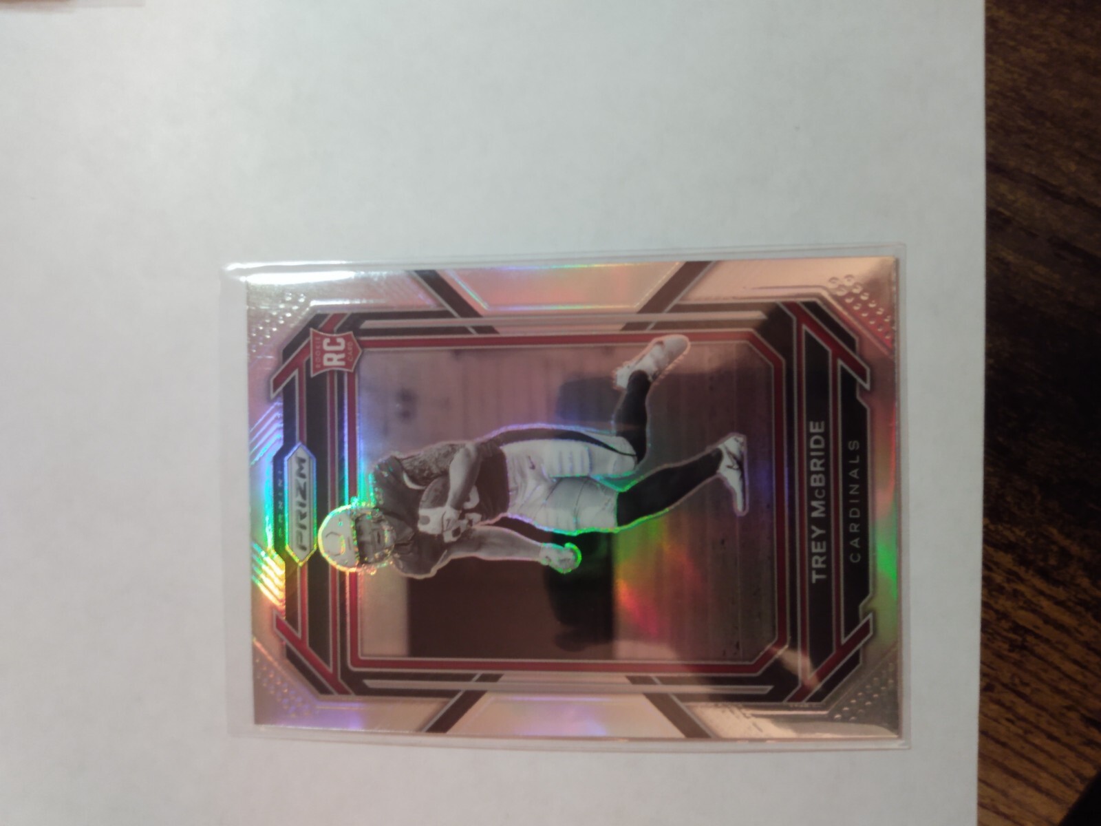 2022 Prizm Trey McBride Variation SP Negative Prizm Rookie RC #327 Cardinals