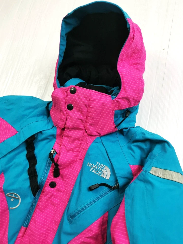 * HOT женщин North Face крутой TECH 550 вниз пуховик капюшон розовый и синий куртка M - Изображение 3 из 4