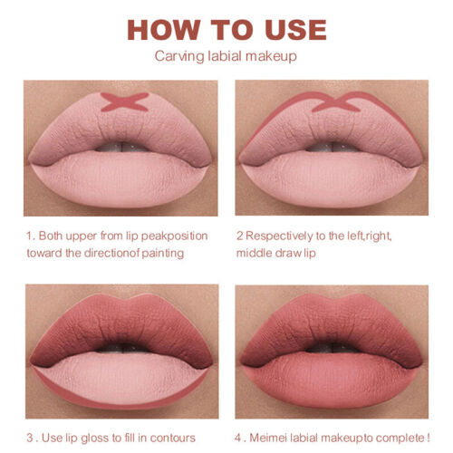 Lápiz labial mate resistente al agua Velvet Nude Lip Liner taza antiadherente K - Imagen 8 de 36