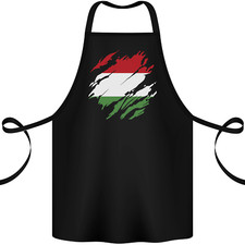 Torn Hungary Flag Hungarian Day Football Cotton Apron 100% Organic
