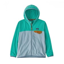 Patagonia Kids Unisex Size M 10 Micro D Snap-T Fleece Full Zip Hoodie Jacket