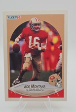 1990 Fleer - Joe Montana #10 Football Card Hall Of Fame San Francisco 49ers A81