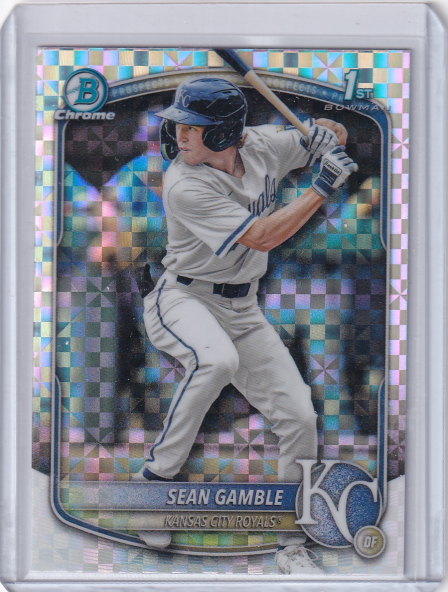 2025 Bowman Draft Chrome #BDC-178 Xfractor Sean Gamble - Royals