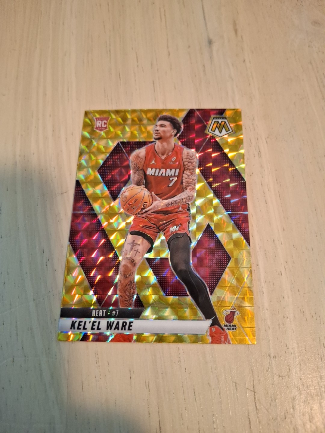 2024-25 Panini Mosaic - Rookies Kel'el Ware #232 Reactive Yellow (RC)