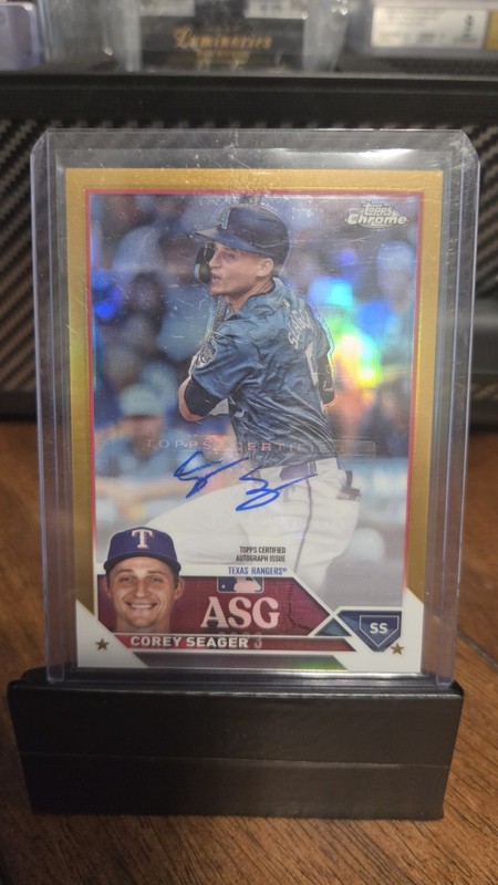 Corey Seager 2023 Topps Chrome Update ASG Gold Auto /50 Rangers