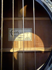 Faith Eclipse Saturn Cutaway Electro-Acoustic Guitar Black Hard Case