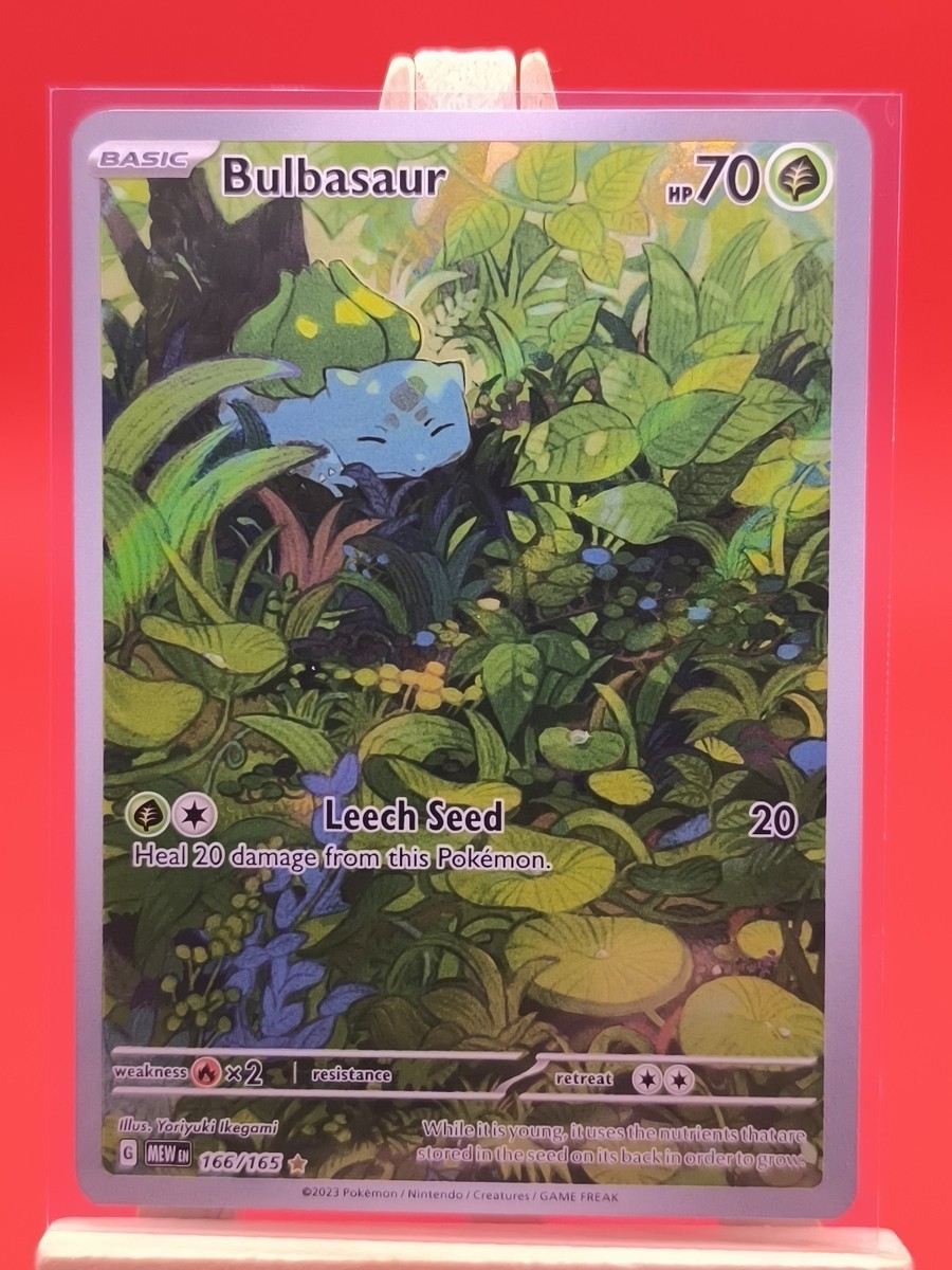 Bulbasaur 166/165 Pokemon 151 Illustration Full Art Holo Pokemon