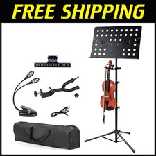 Professional Sheet Music Stand with Violin Hanger