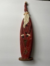 Tall 16 Rustic Folk Art Wooden Santa Claus