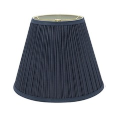 33051A, Hardback Empire Transitional Spider Lamp Shade, Pleated Stone Blue, 7...