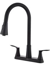 HOMELODY 2 Handle Kitchen Faucet with Pull Down Sprayer for 3 Hole Sink, Chrome