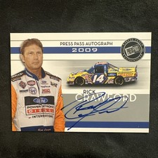 2009 PRESS PASS RACING RICK CRAWFORD AUTOGRAPH INSERT CRAFTSMAN TRUCK SERIES