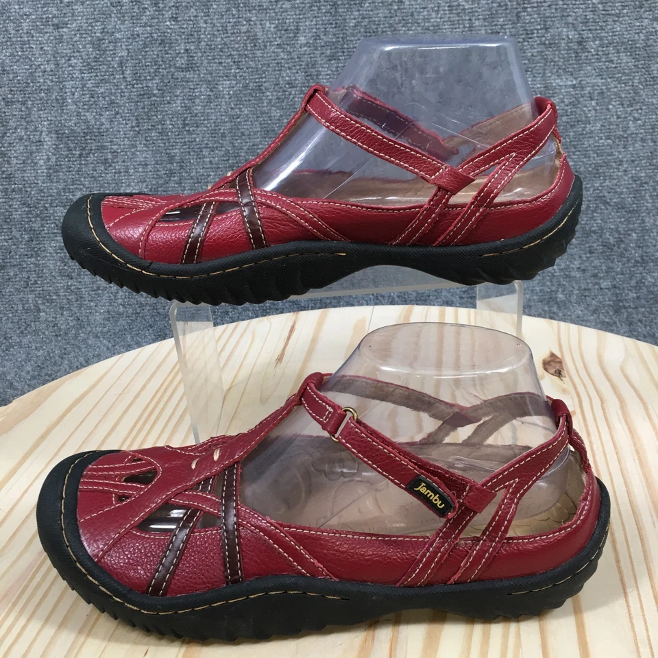 Zapatos para mujer JBU By Jambu 8,5 M Dune informales cómodos Mary Jane planos cuero rojo Foto 2 de 4