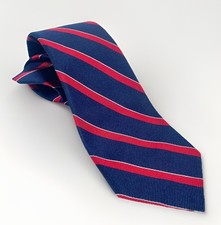 Men's Stripe Tie 100% Silk Hand Sewn by Robert Talbot for Newcastle Made in USA