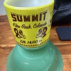 Vintage Federal Glass Coffee Cup - Summit Pikes Peak, Colorado 14,110 Feet Deep