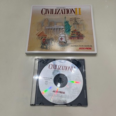 Sid Meier's Civilization II (PC, 1996, Microprose) Windows PC Game And Big Book