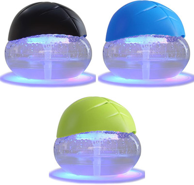 3-Pack LED Mood Light Air Purifiers for Home & Office - Water-Based