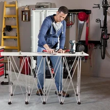 Portable Folding 7.25 x 1.97ft Collapsible Work Stand 2200lbs Capacity