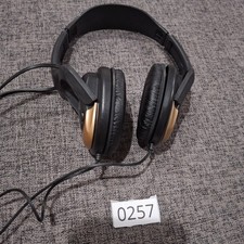 AP Audio APH-S350 Wired Over Ear Headphones Black Gold Adjustable Headband