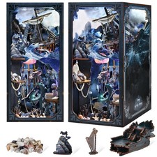 Book Nook Kit, DIY Doll House Booknook, Miniature Kit for Bookshelf Doll Hous...