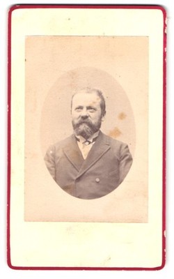 Photograph Portrait Man in Suit with Full Beard 