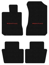Lloyd Luxe Front & Rear Mats for '92-99 Bonneville w/Red on Black Pontiac