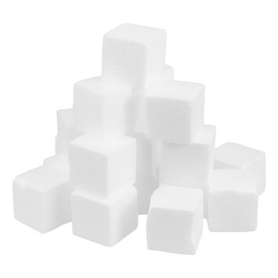 50Pcs Craft Foam Squares White Polystyrene Cubes for Cake Dummies and Decor