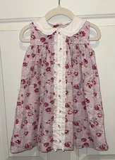 Petit Ami Pretty Pink Floral Sleeveless Dress Bloomers Girls 18 Months See Pics